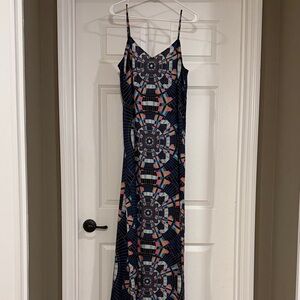 Mara Hoffman Black and Multicolor Geometric Maxi Dress